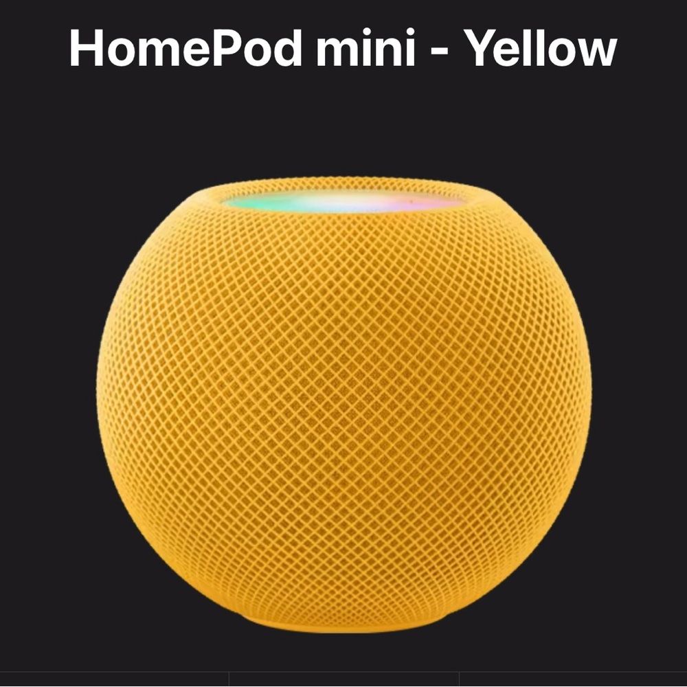 Apple HomePod Mini in Bright Yellow